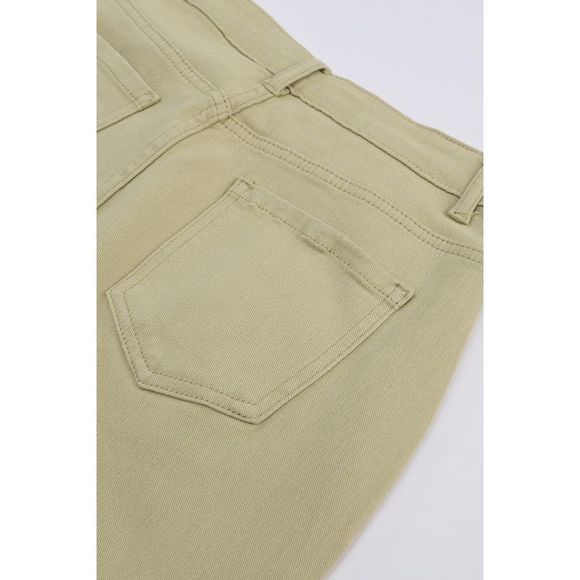 Azura Exchange  Khaki Solid High Waist Casual Pants - Picture 8 of 13